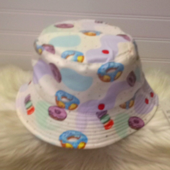 Donuts & Macaroons Multicolored Reversible Cotton Bucket Hat - Picture 2 of 11